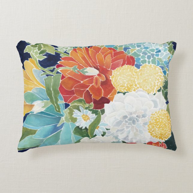 Coussins Décoratifs Florals de minuit III (Devant)