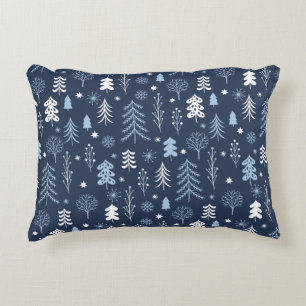 Coussins Décoratifs Forêt bleue de Noël