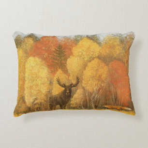 Coussins Décoratifs Forêt d'automne, cerf numérique et renard.