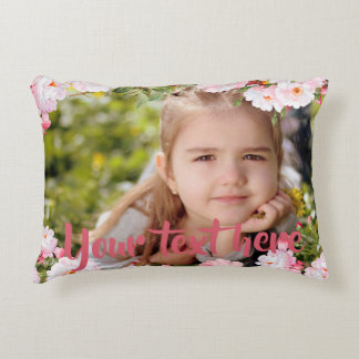 Coussins Décoratifs Frontière rose faite sur commande de fleurs de