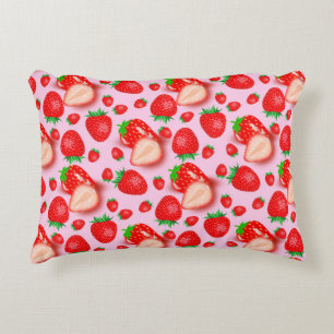 Coussins Décoratifs Fruits fraises en Motif rose