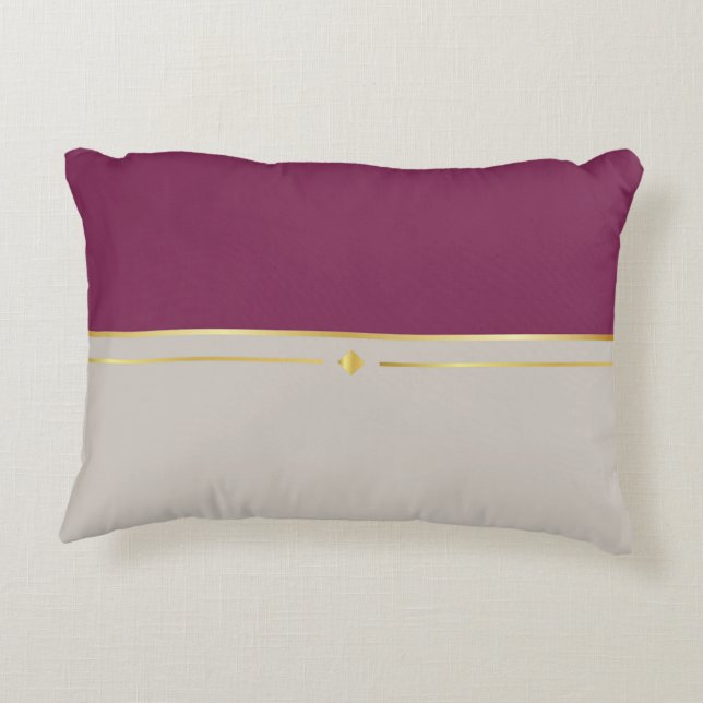 Coussins Décoratifs Fuchsia et Taupe Haven (Dos)