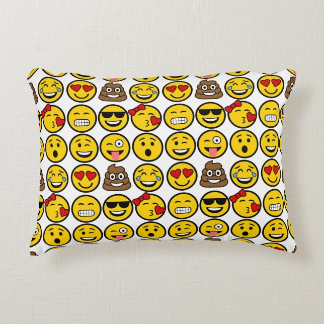 Coussins Décoratifs Fun Emoji Motif Emotion Face (Devant)