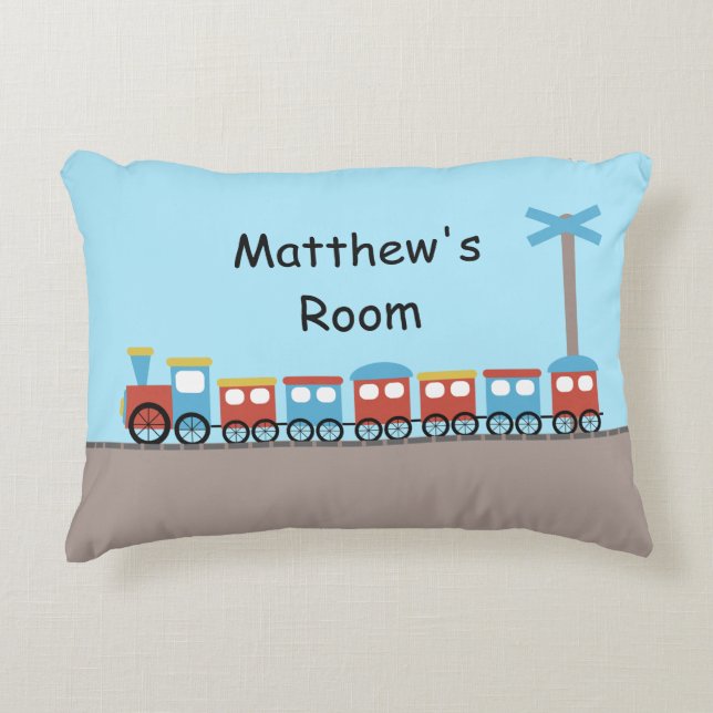 Coussins Décoratifs Garçons Train Personnalisé Cushion (Devant)