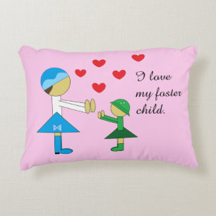 Coussins Décoratifs Garde d'enfants en rose :