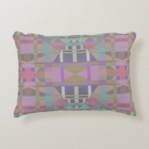 Coussins Décoratifs Géométrique vert violet rose