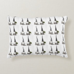 COUSSINS DÉCORATIFS *GNOMES DE NOËL MIGNONS AVEC DOS GRIS ARGENTÉ*