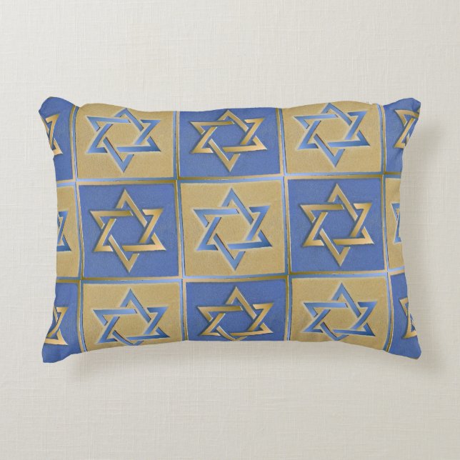 Coussins Décoratifs Gold Blue Star de David Art Panels (Devant)
