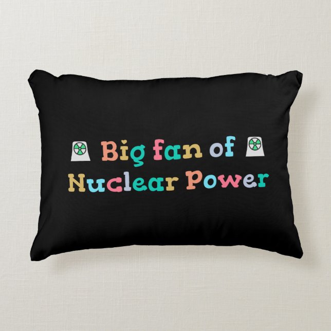 Coussins Décoratifs Grand fan de l'énergie nucléaire (Devant)