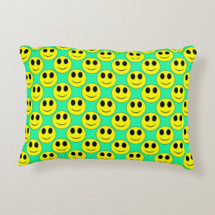 Coussins Décoratifs Grand Jaune heureux Allover