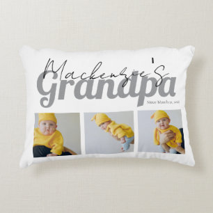 Coussins Décoratifs Grandpa photo et texte personnalisé