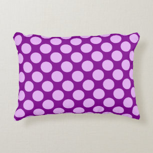Coussins Décoratifs Grands points rétro - orchidée et violet
