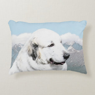 Coussins Décoratifs Grands Pyrénées peignant - art original de chien
