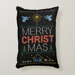 Coussins Décoratifs Granny Knit Christian Ugly Joyeux pull de Noël