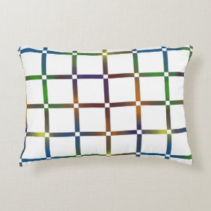 Coussins Décoratifs Grille arc-en-ciel colorée avec espace négatif