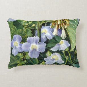 Coussins Décoratifs Grimpeur à fleurs bleues par Marianne North 