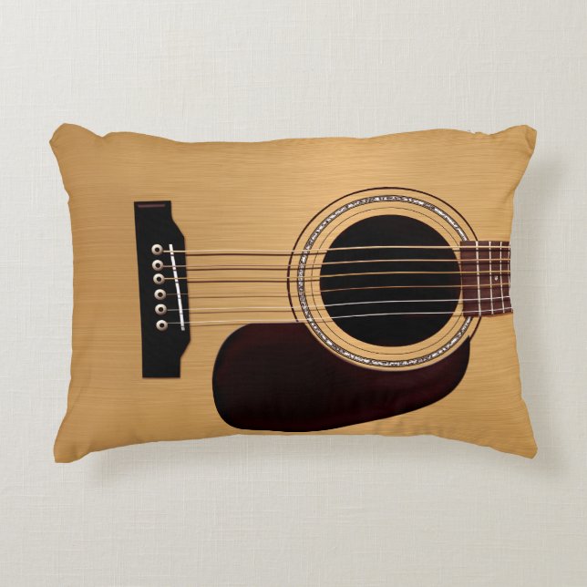 Coussins Décoratifs Guitare acoustique supérieure impeccable (Devant)