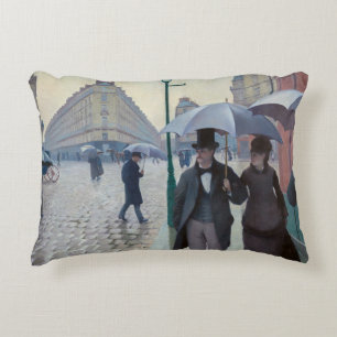 Coussins Décoratifs Gustave Caillebotte - Rue de Paris ; Temps de plui
