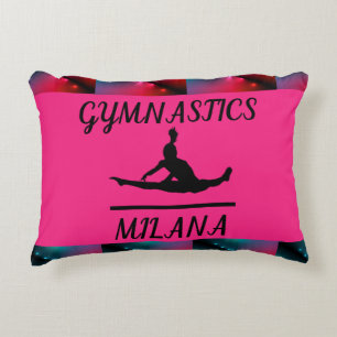 Coussins Décoratifs Gymnastique lancer oreiller avec gymnaste sur barr