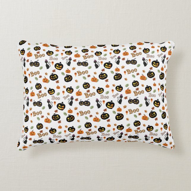 Coussins Décoratifs Halloween Cat Boo (Devant)