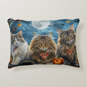 Coussins Décoratifs Halloween chats de Sibérie Éffrayant