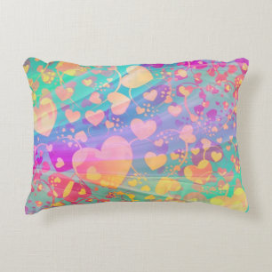 Coussins Décoratifs Heart Love Motif Pastel Design