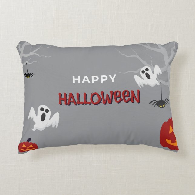 COUSSINS DÉCORATIFS HEUREUX HALLOWEEN (Devant)