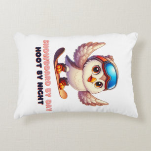Coussins Décoratifs Hibou Snowboard Snowboard Hiver Sport Aventure