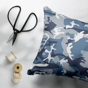 Coussins Décoratifs Hiver Camouflage bleu neige, Militaire, Armée