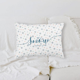Coussins Décoratifs Hiver Laissez neiger blanc coutume