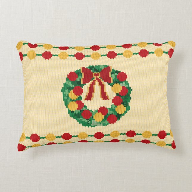 Coussins Décoratifs Holiday Wreath Knit (Devant)