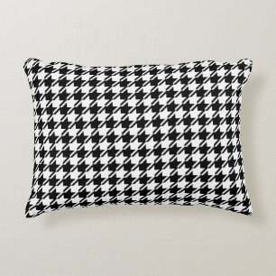 Coussins Décoratifs Houndstooth BW Rpt Motif