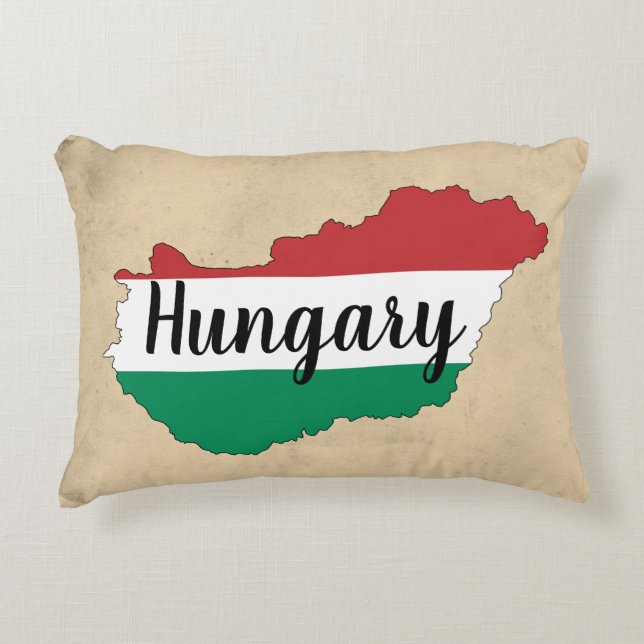 Coussins Décoratifs Hungary Flag Silhouette (Devant)