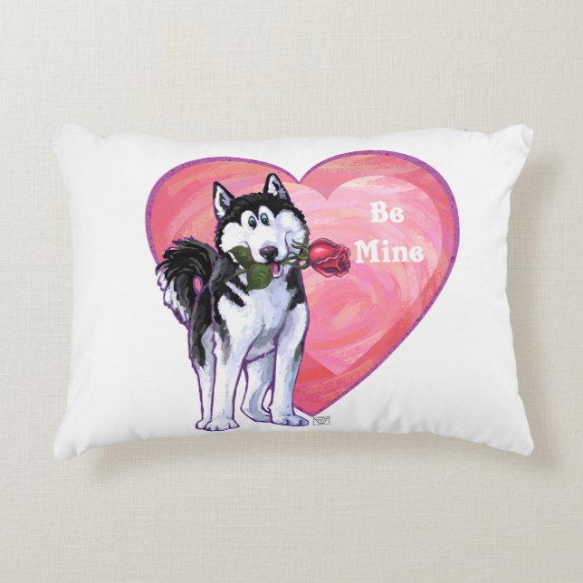 Coussins Décoratifs Husky Valentine's Day (Devant)