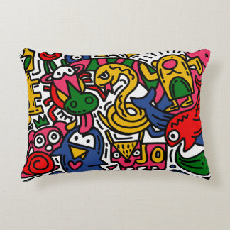 Coussins Décoratifs Illustration vintage de Doodle, dessin animé