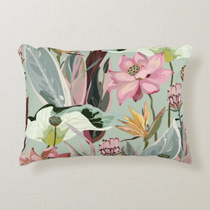 Coussins Décoratifs Illustration Vintage florale des grandes fleurs
