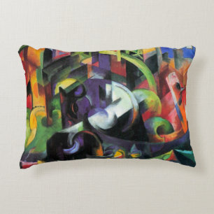 Coussins Décoratifs Image avec du bétail par Franz Marc, Art Vintage