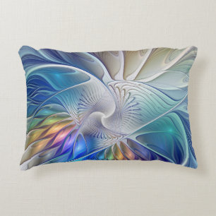 Coussins Décoratifs Imaginaire Floral, Fleur Fractale Abstraite coloré