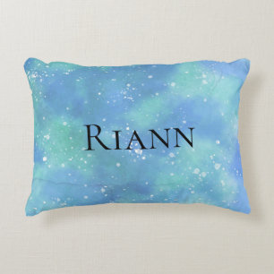 Coussins Décoratifs Imaginaire personnalisé bleu Princesse Girly