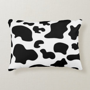 Coussins Décoratifs Impression de vache noire et blanche