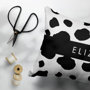 Coussins Décoratifs Impression De Vache, Spots De Vache, Noir Et Blanc
