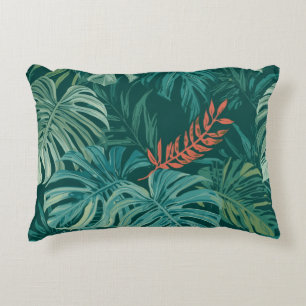Coussins Décoratifs Impression Jungle Émeraude Luxuriante