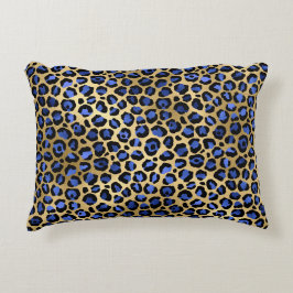 Coussins Décoratifs Impression Navy et Gold Cheetah