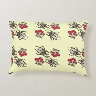 Coussins Décoratifs Impressionniste Coléoptère & Motif Aquarelle Ceris