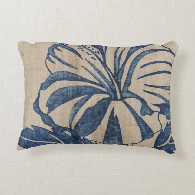 Coussins Décoratifs Indigo Hibiscus (Dos)