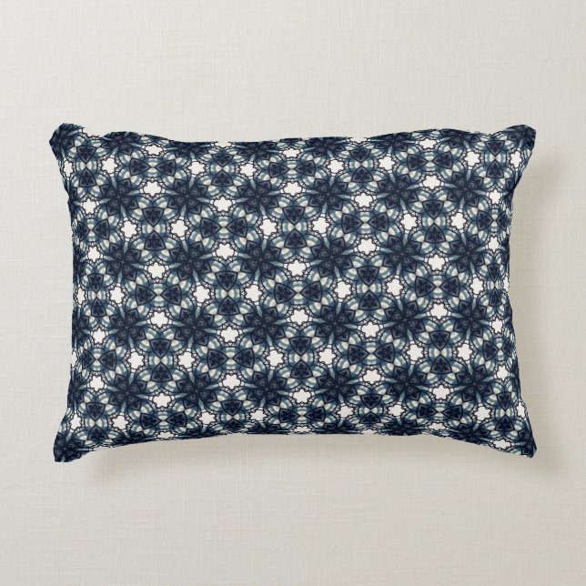 Coussins Décoratifs Indigo Snowflower Lattice (Devant)