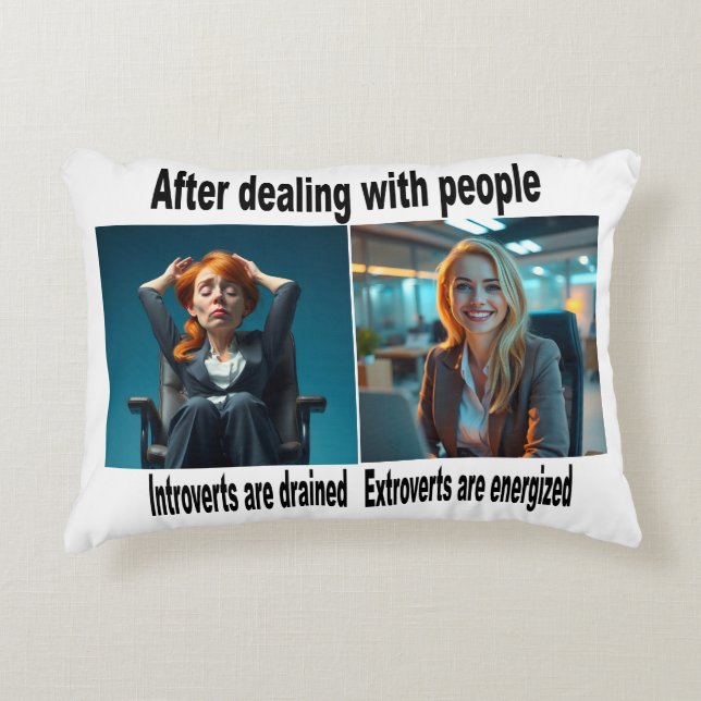 Coussins Décoratifs Introvert ou Extrovert ? (Devant)