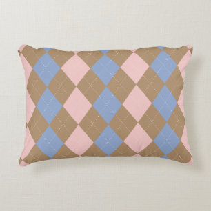 Coussins Décoratifs Jacquard bleu rose Brown