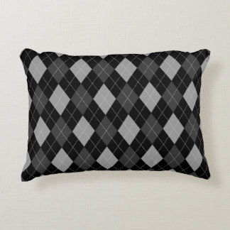 Coussins Décoratifs Jacquard noir et gris