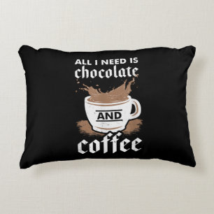 Coussins Décoratifs J'Aime Le Chocolat Et Le Café
